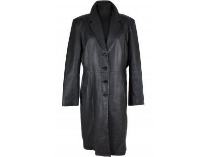 KOŽENÝ dámský černý kabát Paris L - kratší