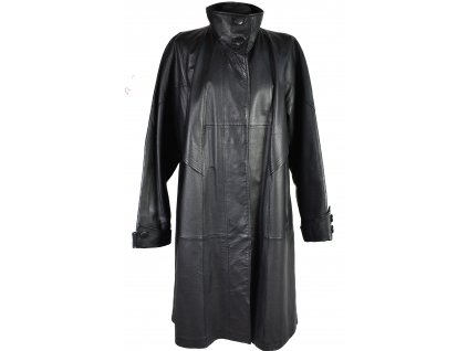 KOŽENÝ dámský černý měkký kabát CERO XXL, XXXL, XXXL+