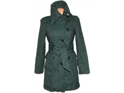 Dámský zelený kabát s páskem ORSAY 36