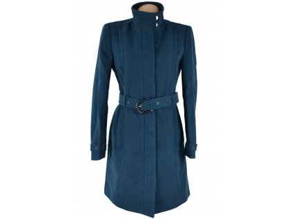 Dámský petrolejově modrý kabát s páskem Orsay 38