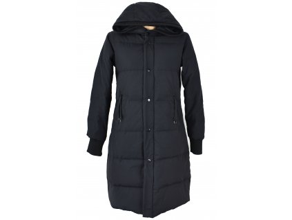 Péřový dámský černý prošívaný kabát s kapucí LEVIS L