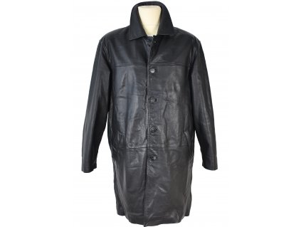 KOŽENÝ pánský černý měkký kabát Senza Max 50