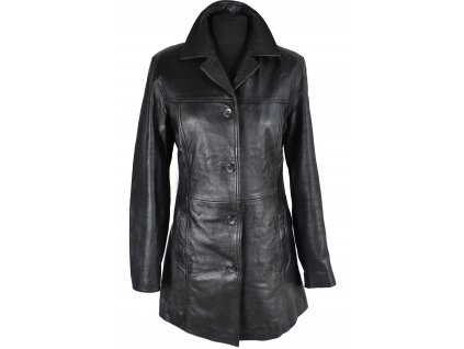 KOŽENÝ dámský dámský černý měkký kabát Dimension New York S