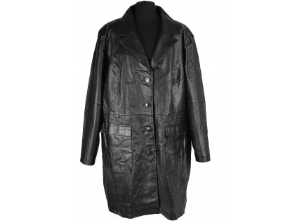 KOŽENÝ dámský černý měkký kabát BPC 56