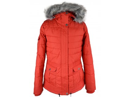 Dámská červená zimní bunda s kapucí Alpine Pro L