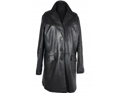 KOŽENÝ dámský černý měkký kabát Chevirex 48