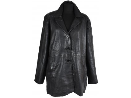 KOŽENÝ dámský černý měkký kabát Dallas XL