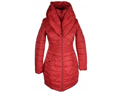 Dámský červený prošívaný kabát s límcem Orsay 36