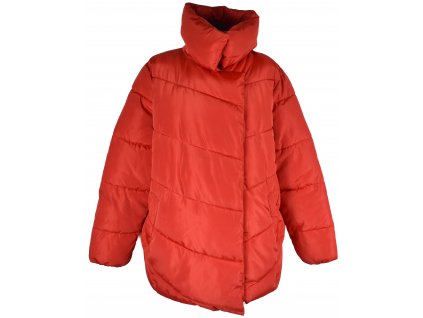 Dámská červená prošívaná oversize bunda na zip Reserved 16/44