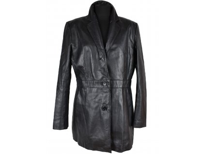KOŽENÝ dámský černý měkký kabát CERO L, XL, XXL