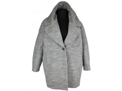 Vlněný dámský šedý kabát Mango M/L