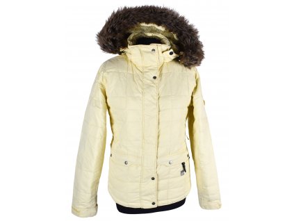 Péřová dámská žlutá lyžařská bunda s kapucí NORD BLANC 36
