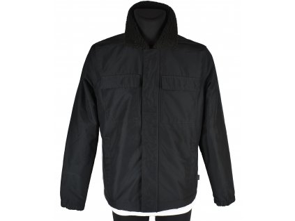 Pánská černá bunda na zip Hollister M
