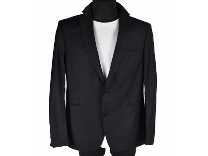Vlněné pánské černé sako Gentleman 52