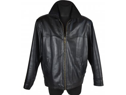 KOŽENÁ pánská černá bunda na zip Senza Max M/L, L/XL