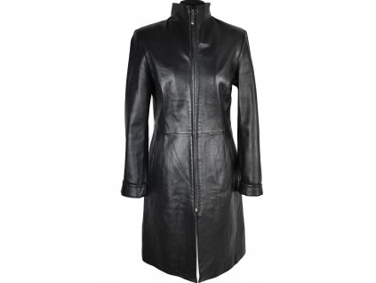 KOŽENÝ dámský černý měkký kabát na zip K Cero S