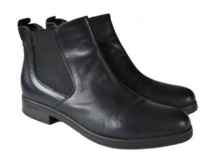 KOŽENÉ dámské černé kotníkové chelsea boty ESPRIT 39