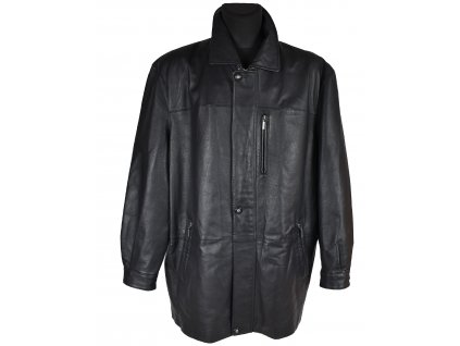 KOŽENÁ pánská černá měkká bunda na zip Angelo Litrico 58