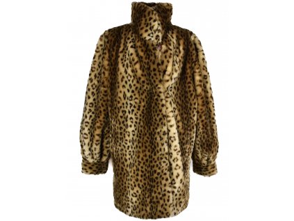 Dámský kožich s leopardím vzorem Tissavel France L