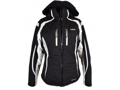 Lyžařská dámská černobílá bunda s kapucí Alpine Pro S/M