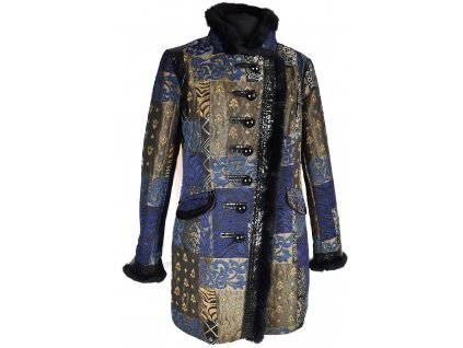 Extravagantní dámský kabát s pravou kožešinou Alexo 40