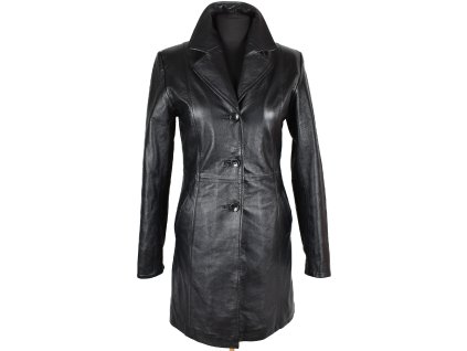 KOŽENÝ dámský černý měkký kabát CALYPSO M, L
