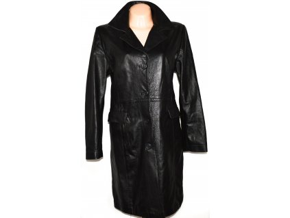 KOŽENÝ dámský měkký černý kabát FIRENZE L