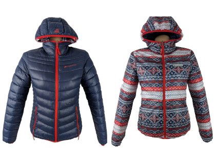Oboustranná dámská modrá bunda s kapucí Alpine Pro M