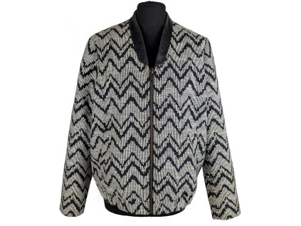 Dámský elegantní černobílý bomber Mango L