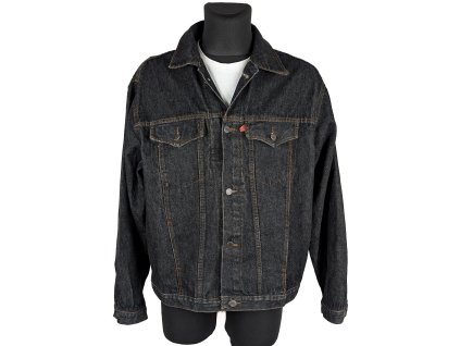 Pánská černá džínová bunda LEVIS 501, W36,L36