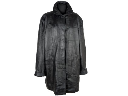 KOŽENÝ dámský černý kabát Different XXXL