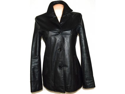 KOŽENÝ dámský černý kabát M, L, XL 4