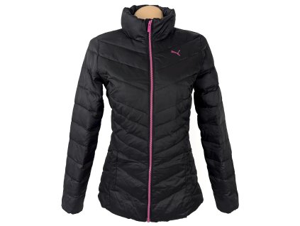 Péřová dámská černá prošívaná bunda na zip PUMA 10/36