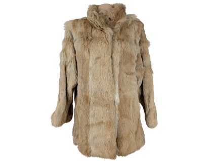 Pravý dámský hnědý kožich XL