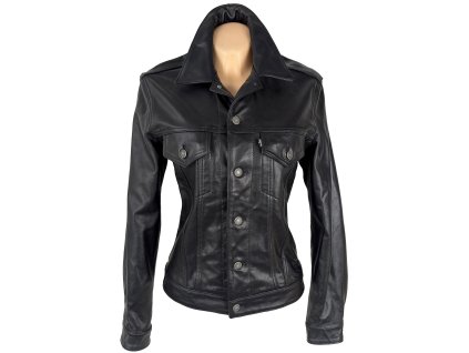 KOŽENÁ dámská černá bunda LEVIS M