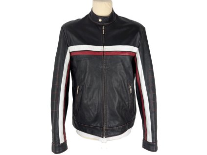 KOŽENÁ pánská bunda na zip M