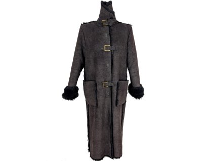 Dámský hnědý zimní kabát M až L