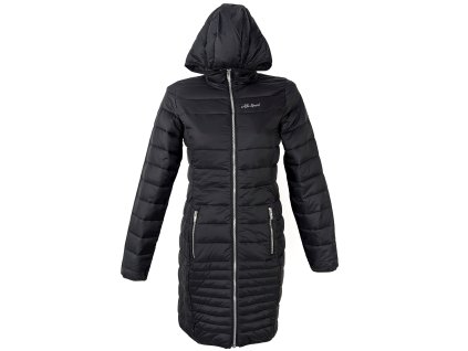 Dámský černý prošívaný kabát s kapucí Altisport S