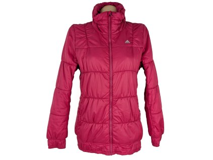Dámská růžová prošívaná bunda na zip ADIDAS M