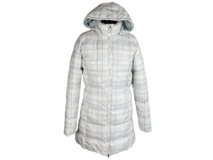 Dámský bílý prošívaný kabát s kapucí ALPINE PRO  S*