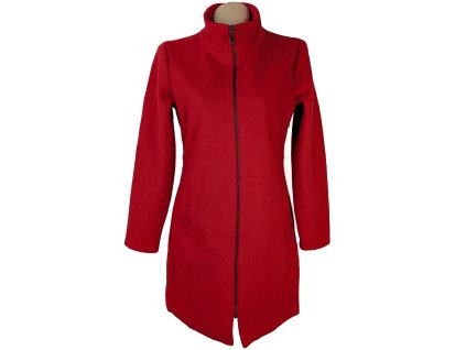 Dámský červený kabát na zip Volcano M