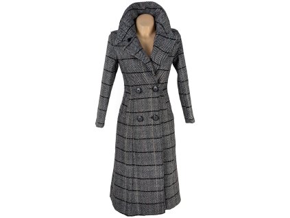 Dámský dlouhý melírovaný kabát XS