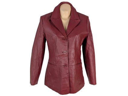 KOŽENÉ dámské vínové sako 12/38