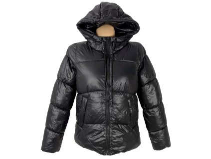 Dámská černá prošívaná bunda s kapucí Reserved 36/8