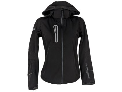 Dámská černá softshellová bunda s kapucí Hannah 38