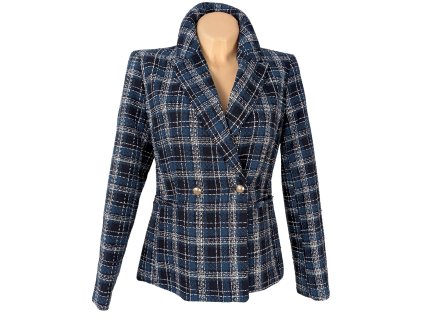 Dámské modré tvídové sako ORSAY 38
