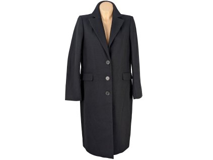 Vlněný dámský černý kabát Marks&Spencer 14/42
