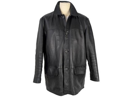 KOŽENÁ pánská černá bunda s odnímatelnou zimní vložkou OAKWOOD XL