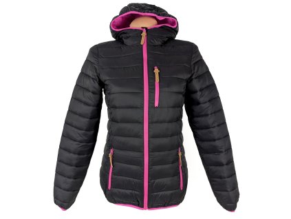 Dámská černá prošívaná bunda s kapucí Alpine Pro S