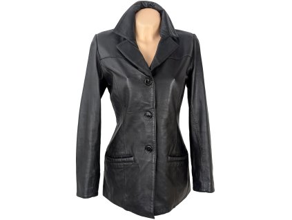 KOŽENÉ dámské černé sako Steffel 38